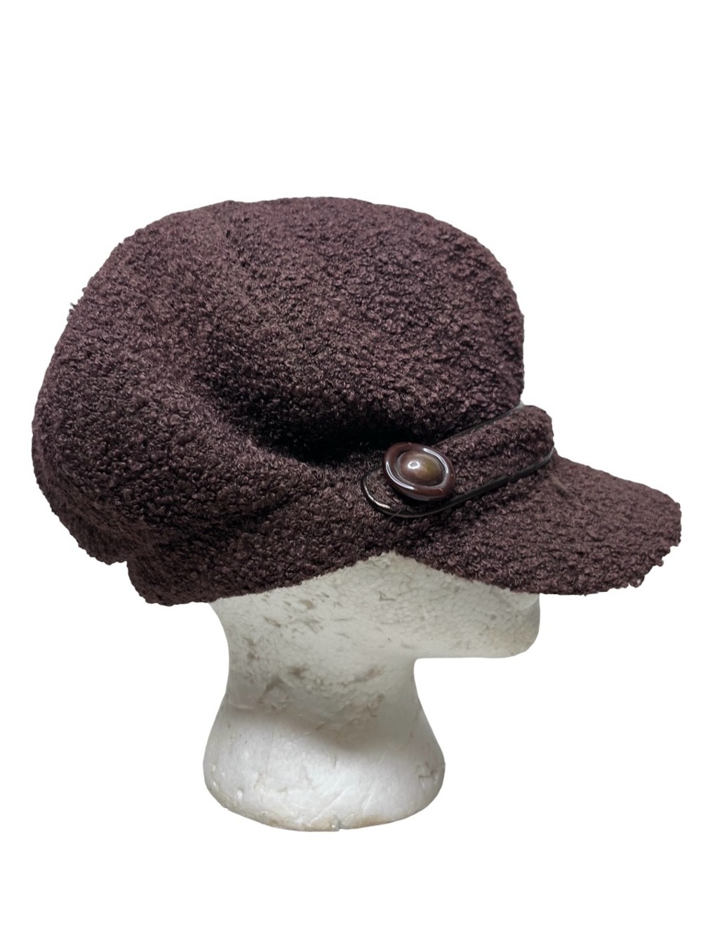 Y2K Brown Whimsigoth Textured Boho Witchy Newsboy Cabbie Hat